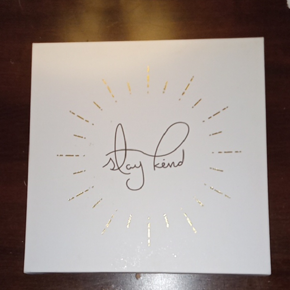 White and Gold 'Stay Kind' Wall Art